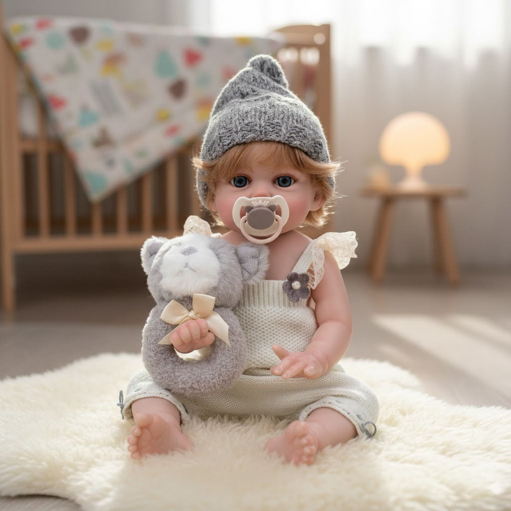 20-Zoll realistisches Reborn-Baby – 50 cm Ganzkörper-Vinylpuppe mit handbemalten Details und echtem Haar
