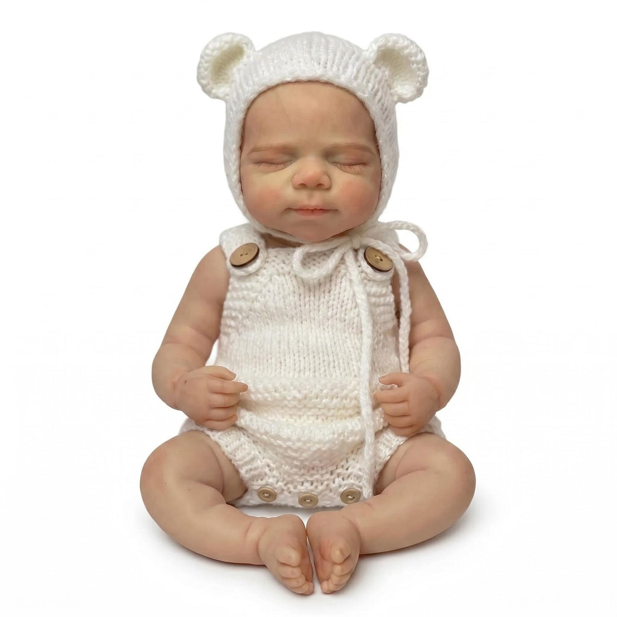 12 Zoll vollmassive Silikonpuppe, flexibel, elastisch, superweich, niedliche, kleine, lebensechte Reborn-Babypuppe als Geschenk und Sammlerstück
