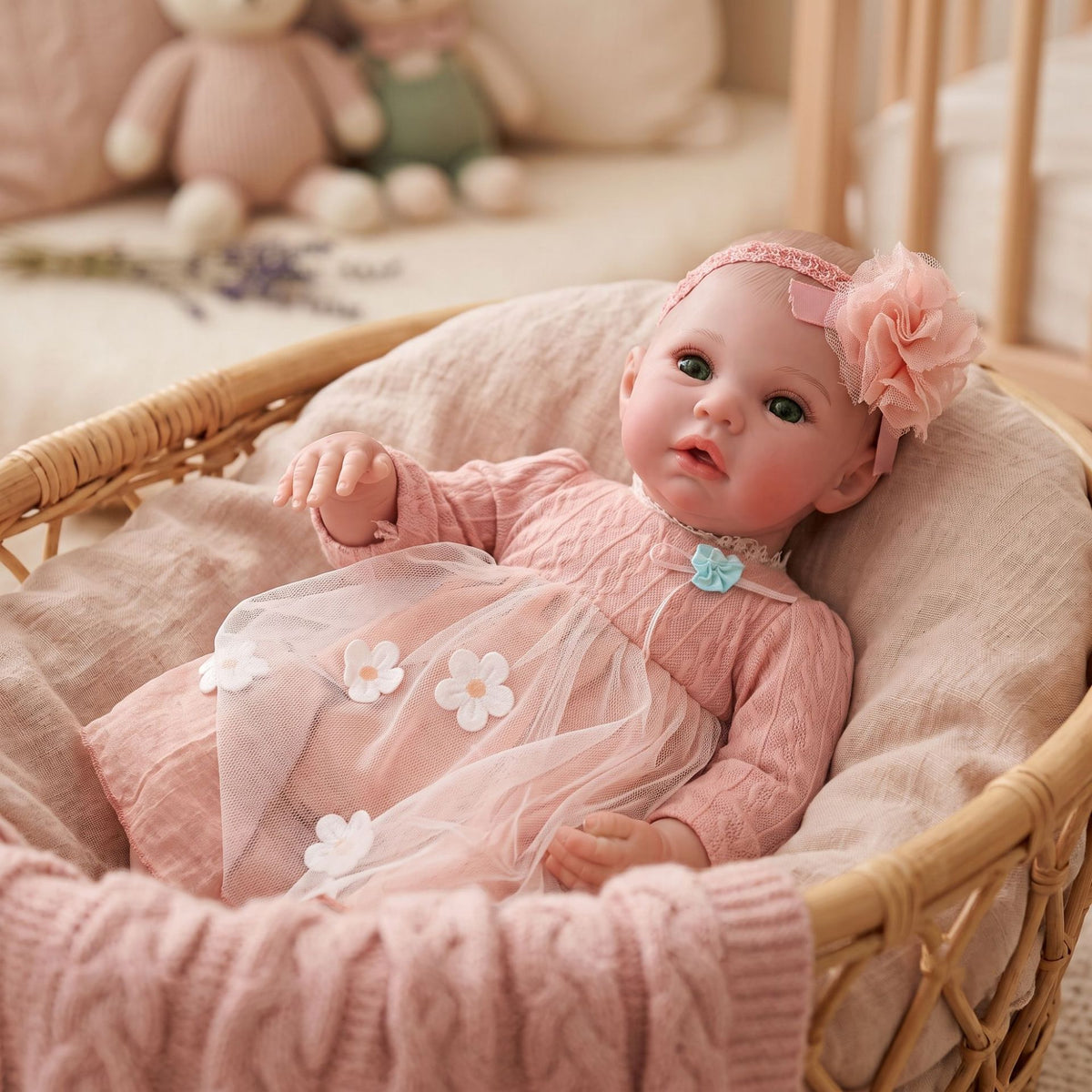 20-Zoll-Puppe im realistischen Reborn-Stil mit Ganzkörper-Vinyl, wunderbares Geschenk für Geburtstag, Feiertage und als täglicher Begleiter