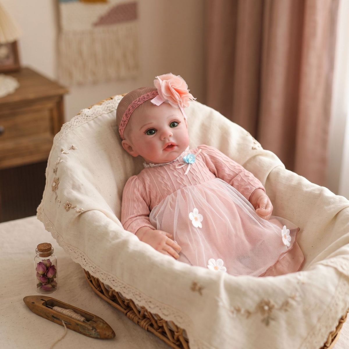 20-Zoll-Puppe im realistischen Reborn-Stil mit Ganzkörper-Vinyl, wunderbares Geschenk für Geburtstag, Feiertage und als täglicher Begleiter