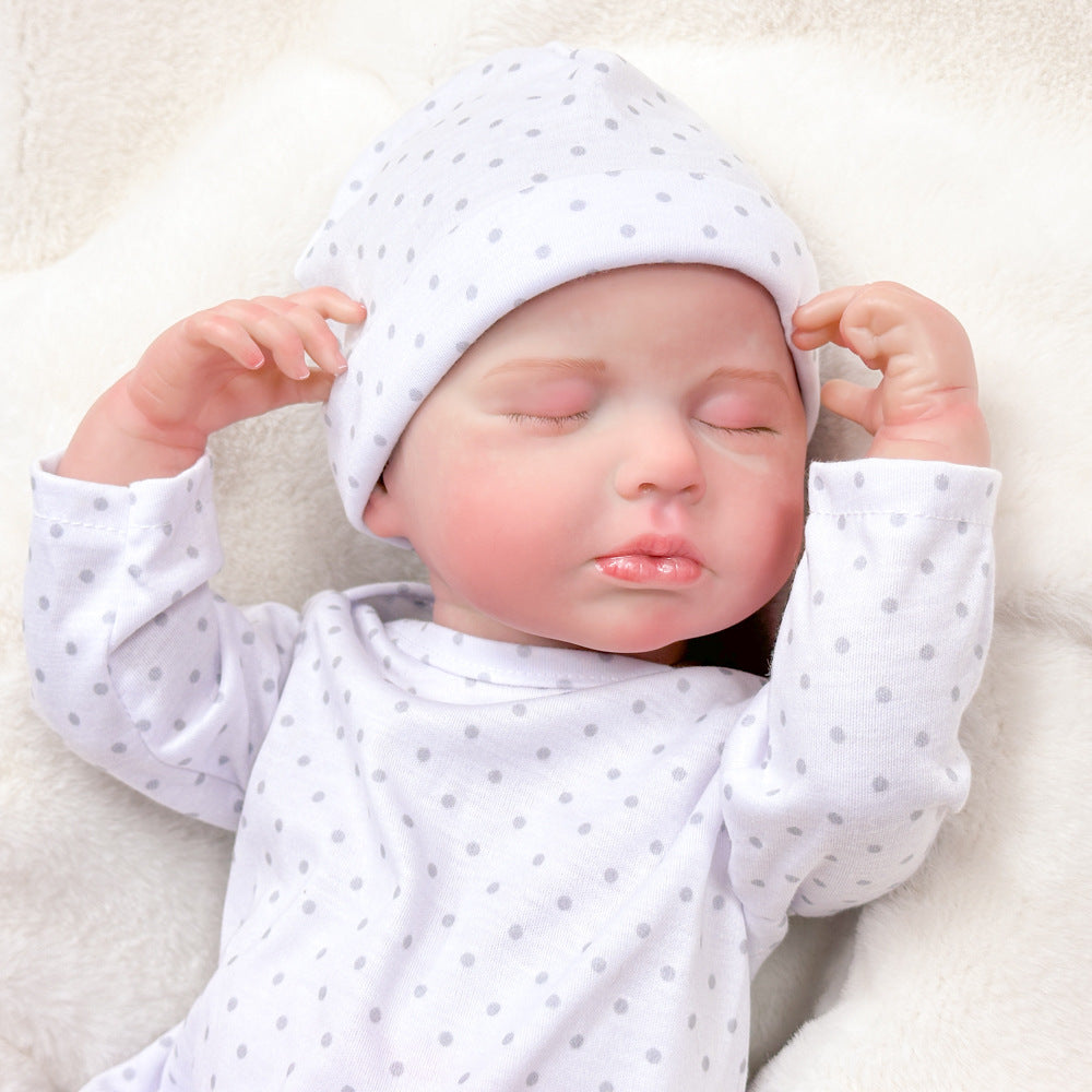 50 cm große, vollvinyl-schlafende Reborn-Babypuppe, handgefertigte realistische Details, wundervolles Weihnachtsgeschenk für alle Altersgruppen