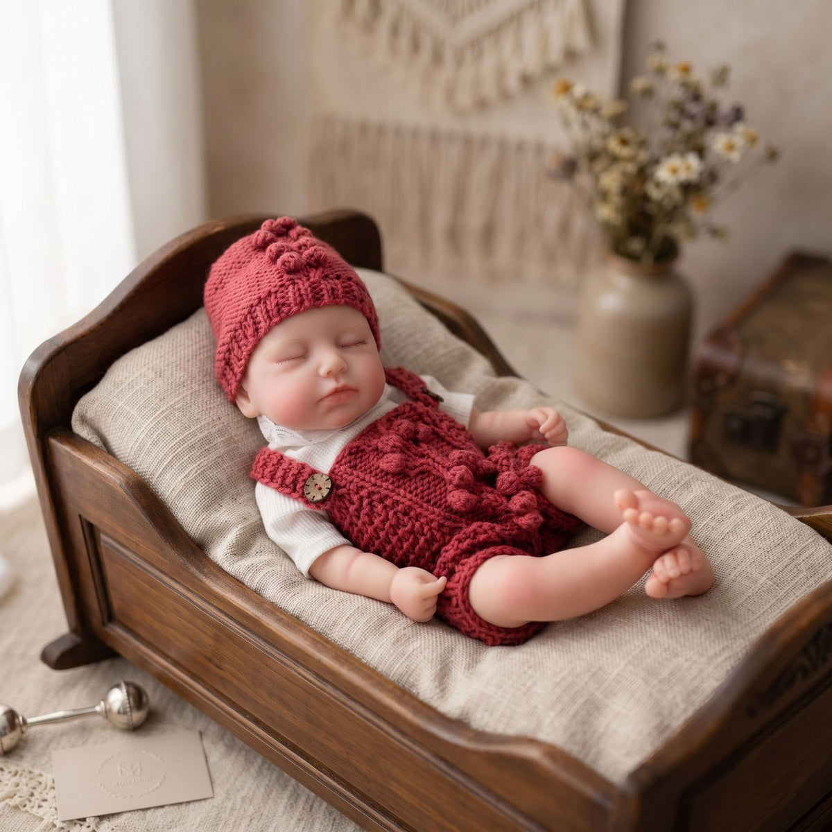 17-Zoll lebensechte Reborn-Babypuppe – Realistisches Ganzkörper-Silikon-Neugeborenen-Spielzeug für Kinder ab 3 Jahren