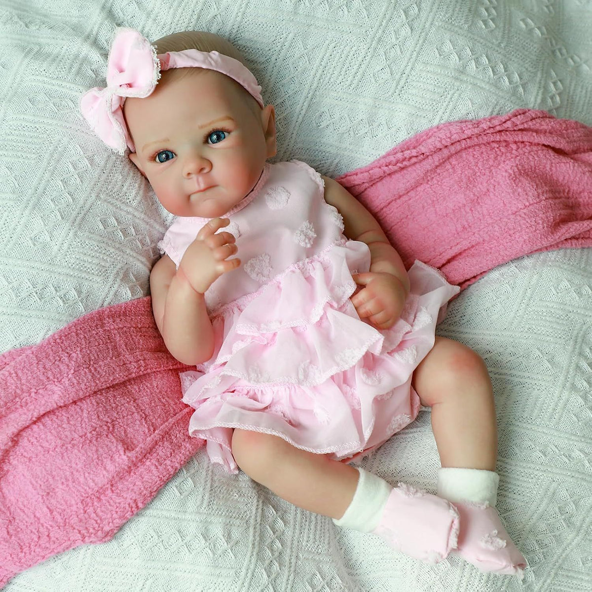 18 Inch Full Vinyl Lifelike Doll, Great Holiday Surprise Gift, True-to-Life Vinyl Companion Doll for All Ages