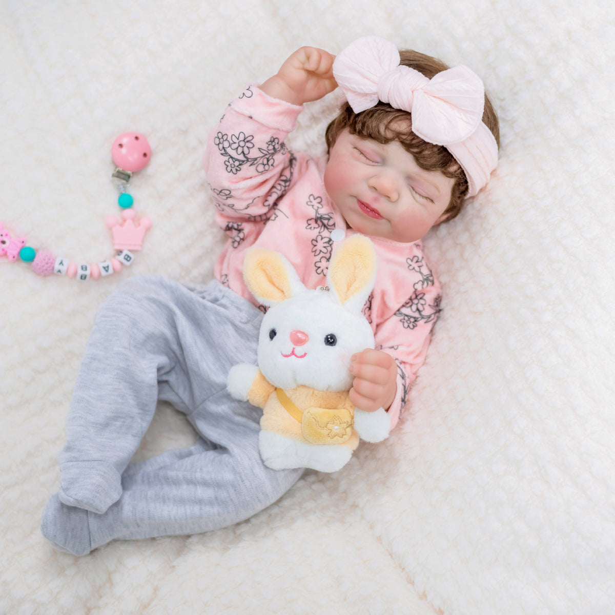 Schlafende 18-Zoll-Reborn-Puppe mit Ganzkörper-Vinyl, realistische Sammlerfigur, tolle Wahl für Geburtstagsfeiern und als Geschenk für die Feiertage