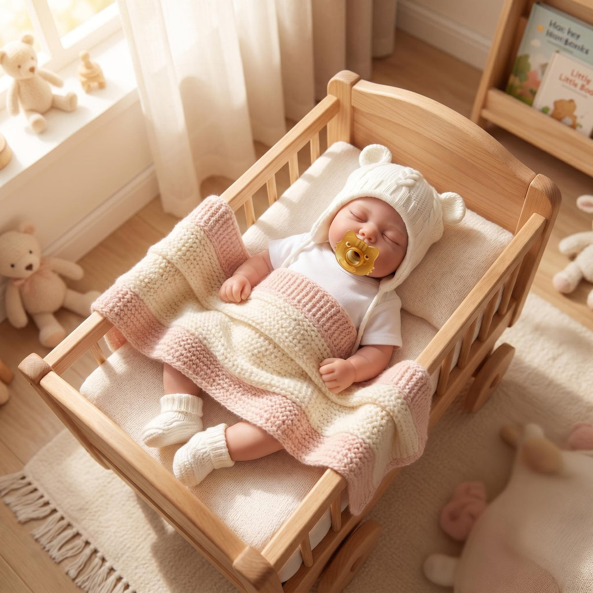Wunderschönes Urlaubsgeschenk – 50 cm große, voll silikonbeschichtete Schlafpuppe, perfektes Geburtstagsgeschenk für Kinder