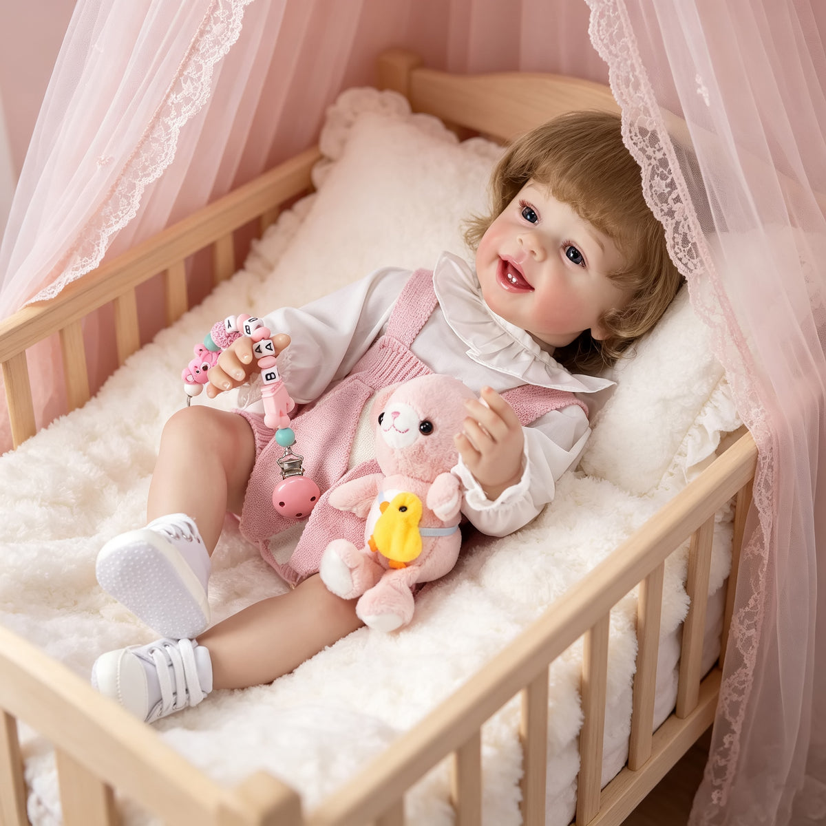 22 Zoll lebensechte Reborn-Puppe mit Ganzkörper-Vinyl, herzlicher Begleiter, die perfekte Geschenkidee für Feiertage und Geburtstage