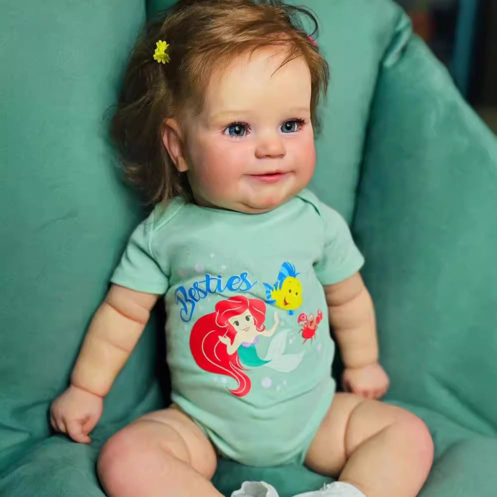 50 cm simulierte Baby-Reborn-Puppe aus Vollvinyl mit 3D-Haut