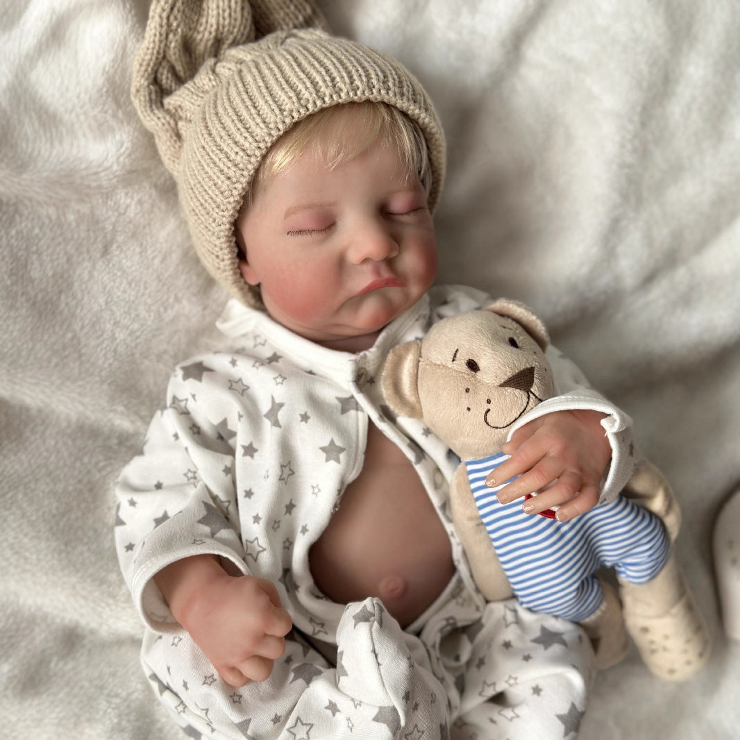 50 cm große, lebensechte Reborn-Babypuppe aus Vollvinyl, Geschenk für Kinder