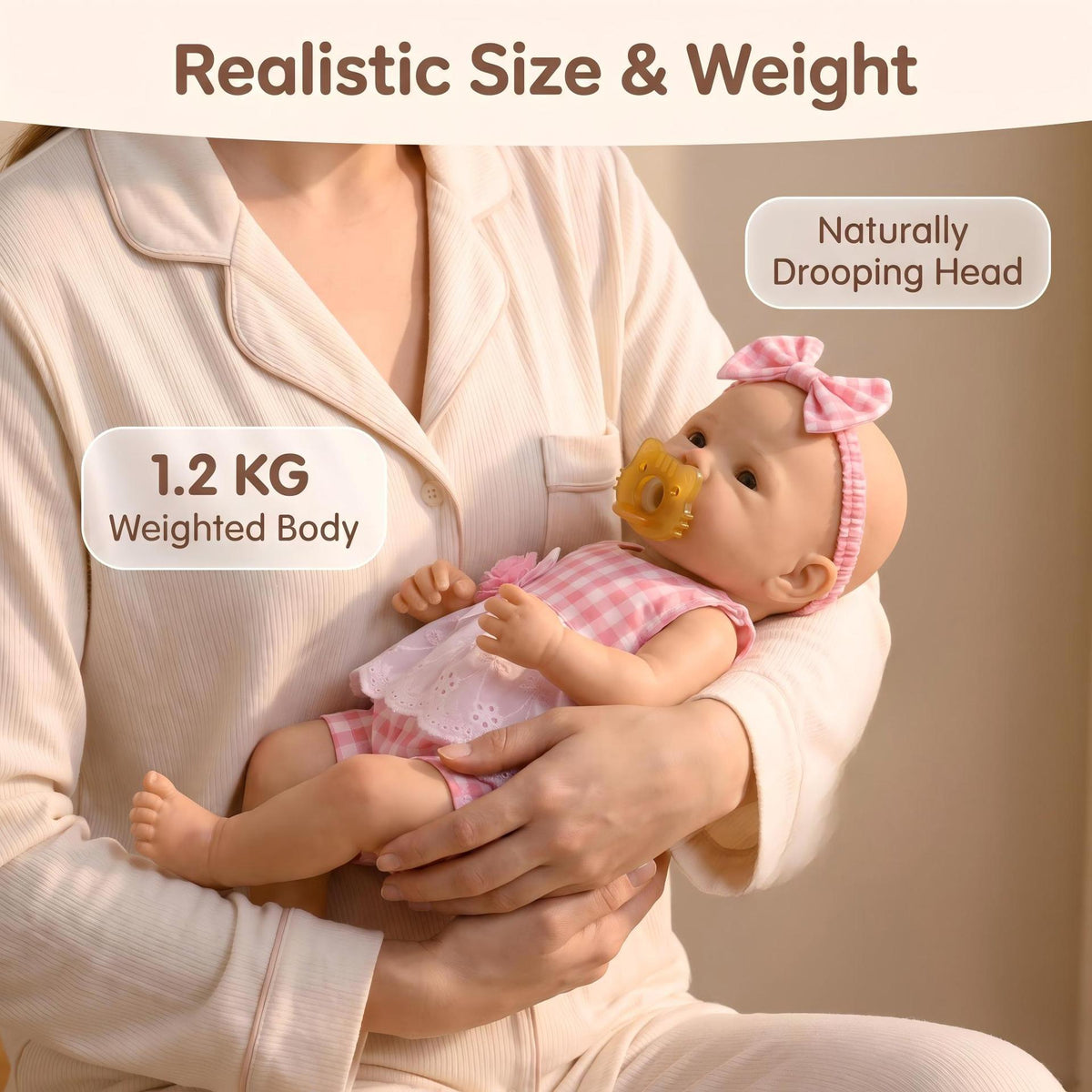 30 cm realistische Babypuppe aus Vollsilikon, komplett abwaschbar, wundervolles Erinnerungsstück für Kinder und erwachsene Puppensammler