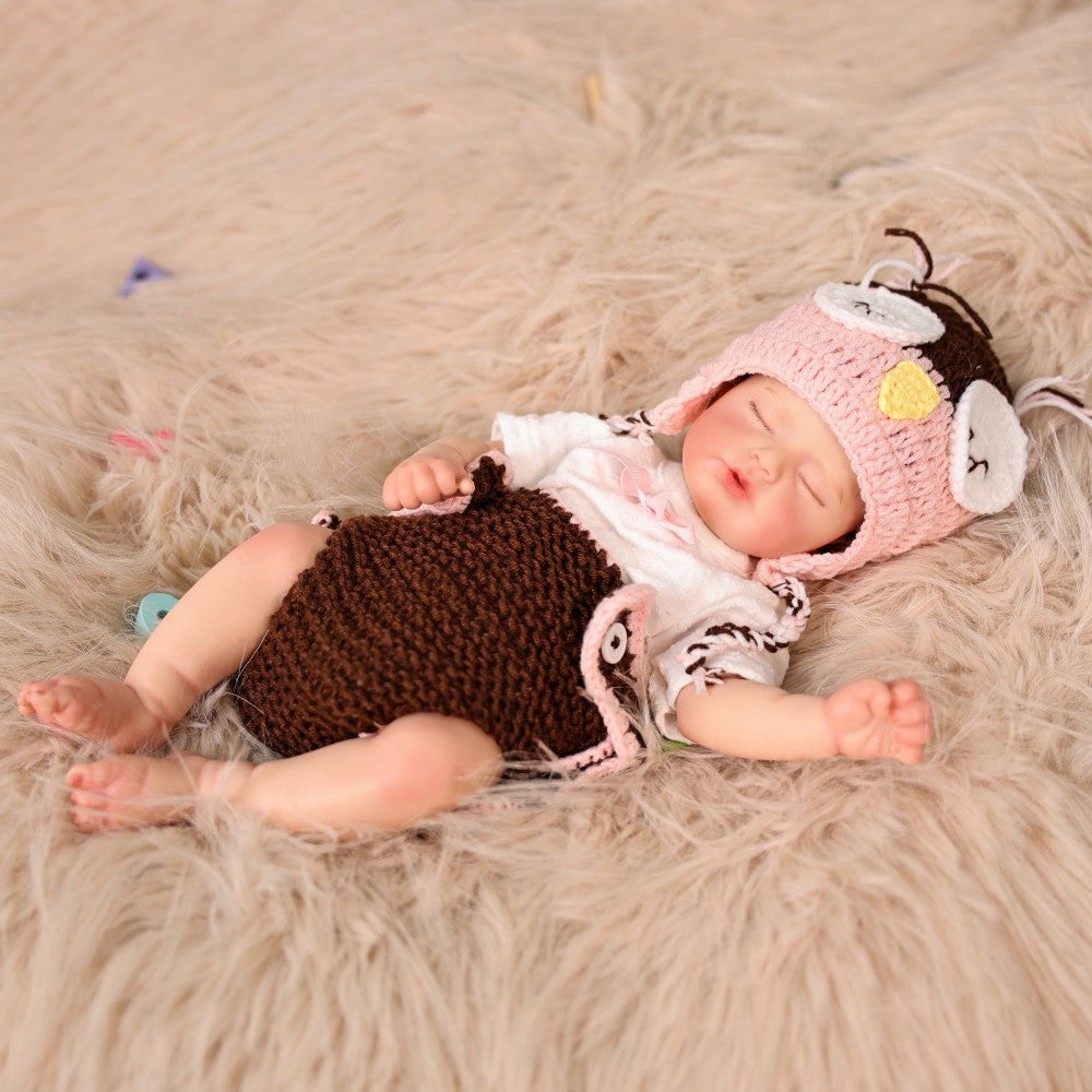 16 Zoll Reborn-Babypuppe aus massivem Vollsilikon, 3D-Haut mit sichtbaren Adern, handgefertigt, Neugeborenen-Spielzeug, ideales Geschenk für Kinder, Mädchen und Sammler