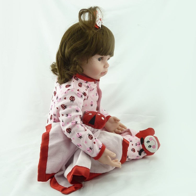 18-Zoll-Reborn-Puppe mit Stoffkörper, realistischer Hautstruktur, idealer therapeutischer Komfortbegleiter im Geschenkset