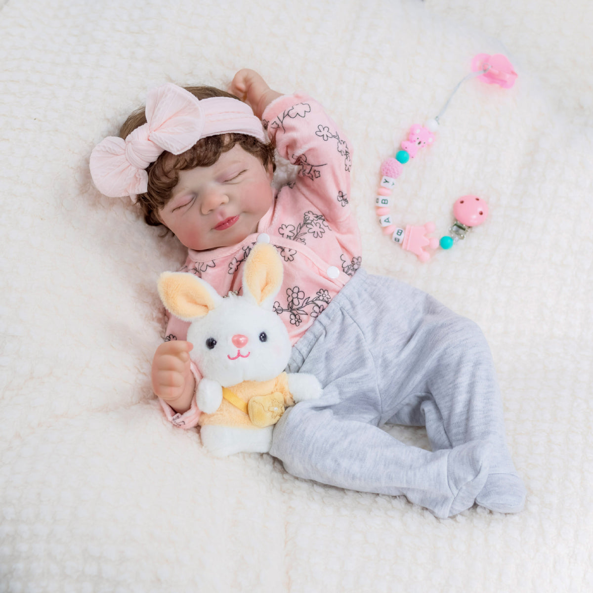 Schlafende 18-Zoll-Reborn-Puppe mit Ganzkörper-Vinyl, realistische Sammlerfigur, tolle Wahl für Geburtstagsfeiern und als Geschenk für die Feiertage