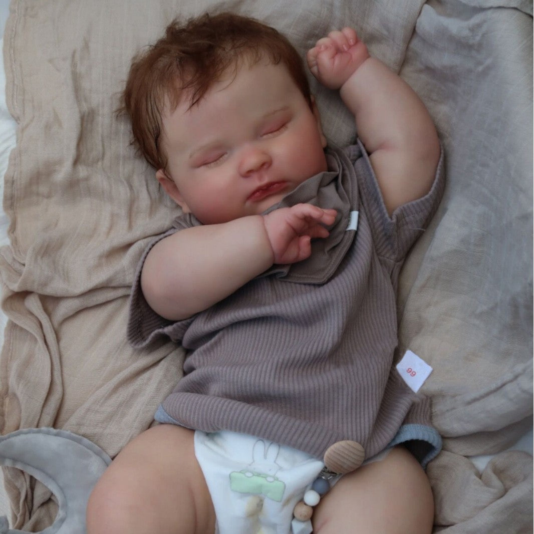 20 / 24 Zoll Reborn-Babypuppe, handgefertigt mit Stoffkörper, perfektes Spielzeuggeschenk für Mädchen und erwachsene Puppensammler