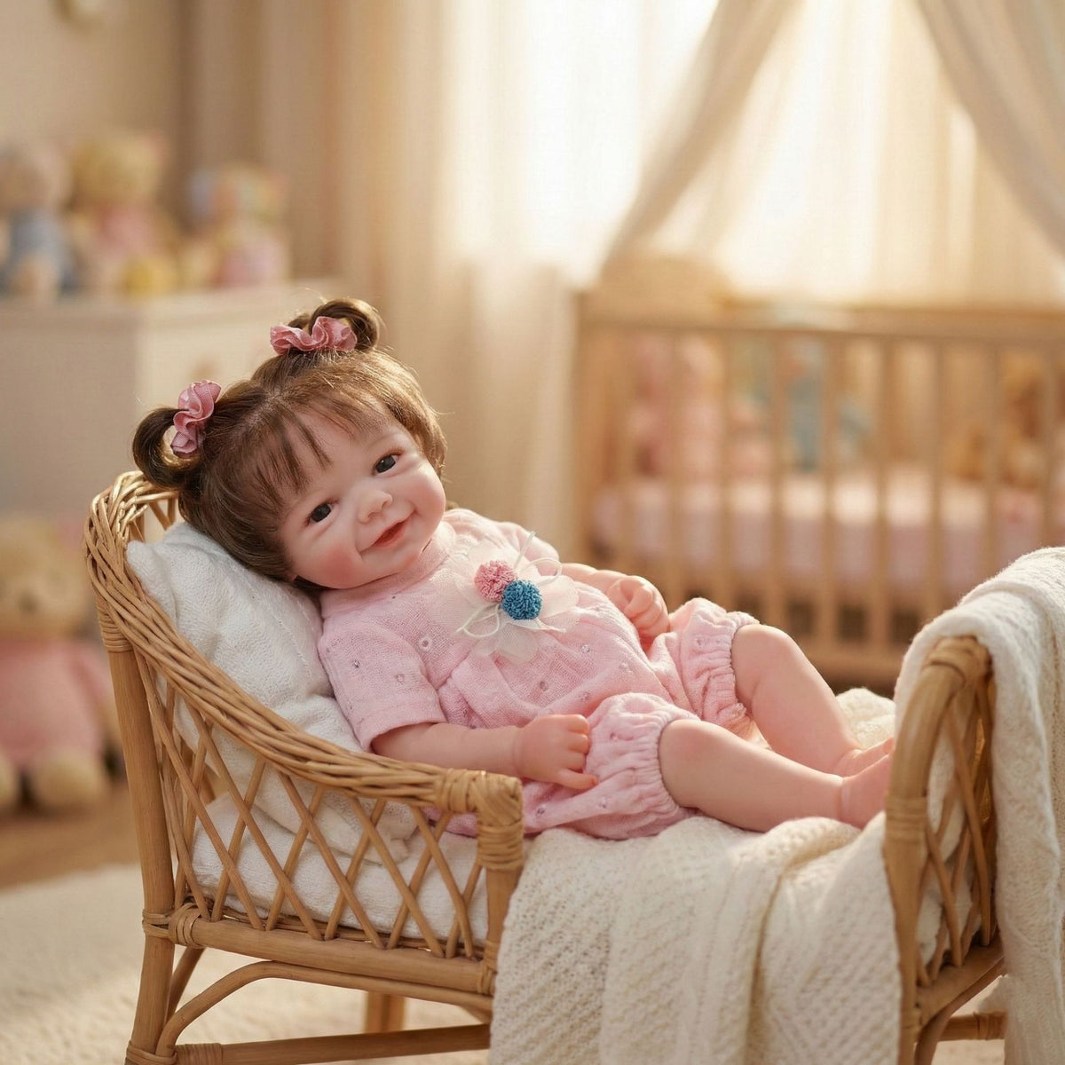 12-Zoll-Reborn-Puppe aus vollmassivem Silikon, simuliertes Baby, knetbar, realistisches Gefühl, dehnbar, Geschenk