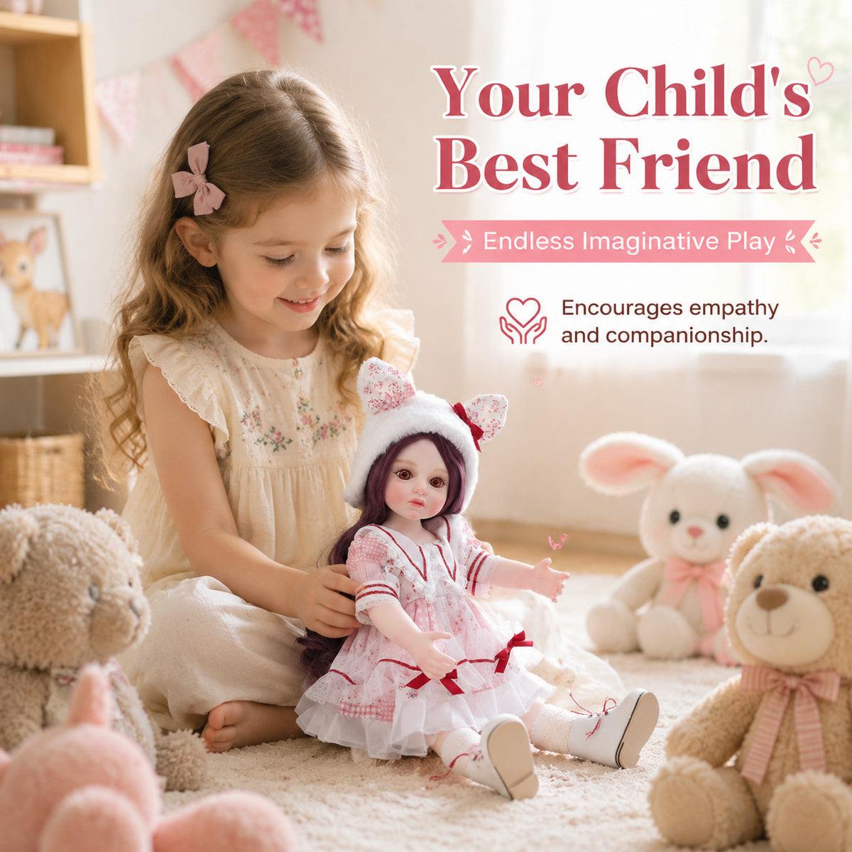 18-Zoll/45-cm-Reborn-Puppe, implantiertes Haar, Reborn-Puppe mit Ganzkörper-Vinyl, aufwendig handbemalt, 3D-Anziehpuppe als Geschenk und Sammlerstück