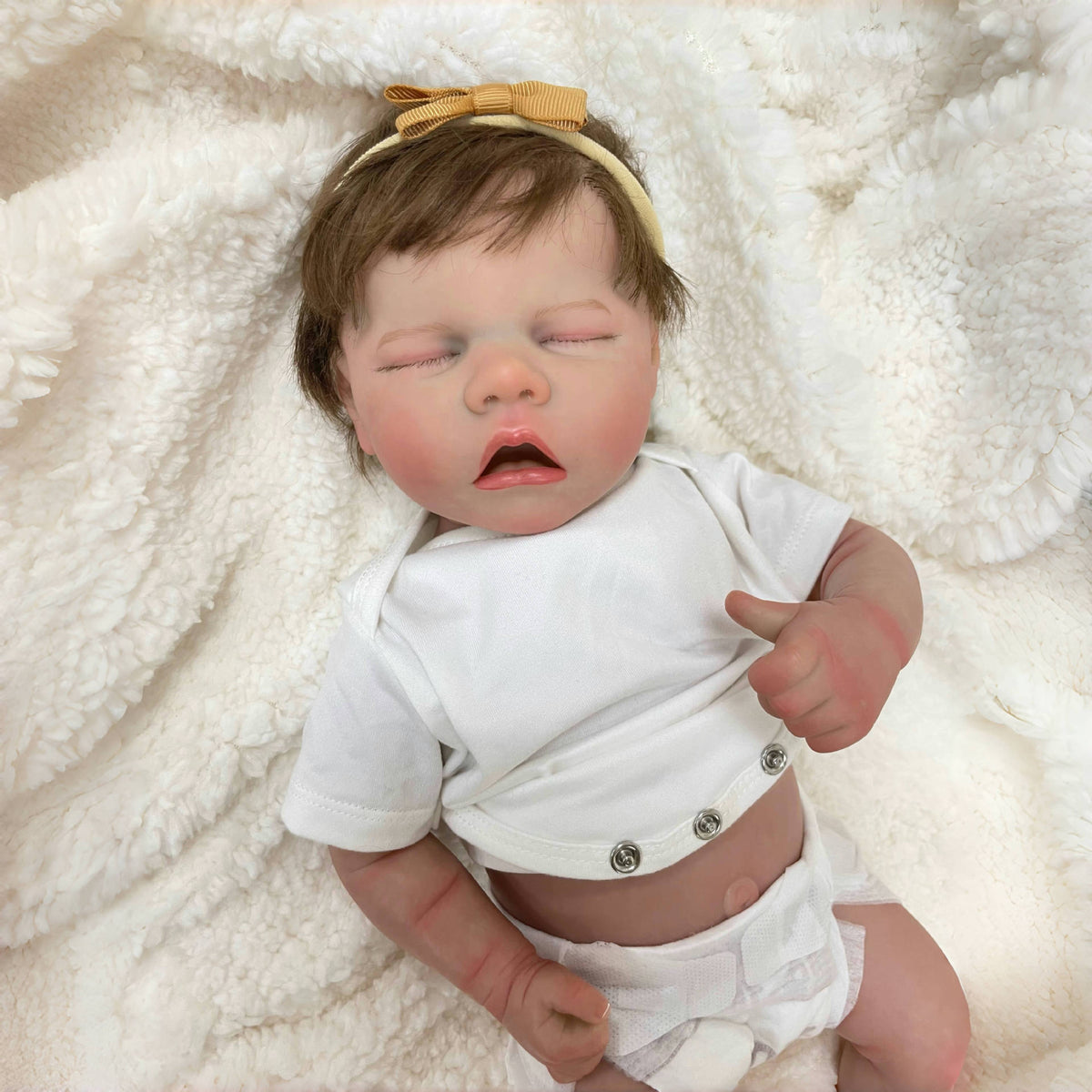 50 cm simulierte Baby-Reborn-Puppe aus Vollvinyl, 3D-Haut, Geschenk für Kinder