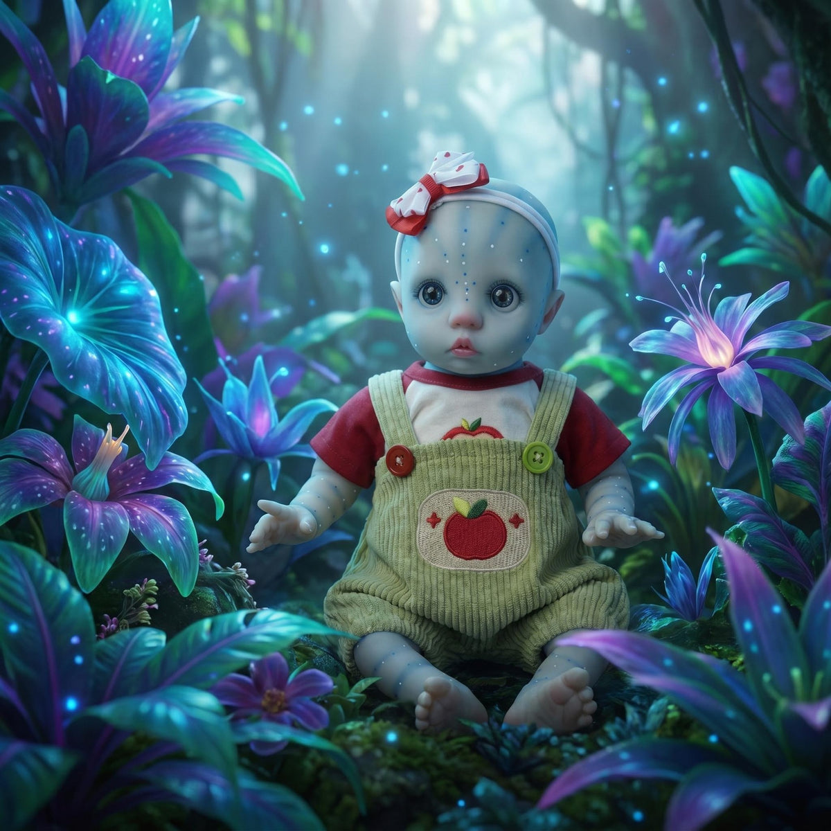 16 Zoll mit Stoffkörper, niedliches Outfit mit Fruchtmuster, perfektes Geschenk für Babypartys, Feiertage, Ostern und saisonale Anlässe