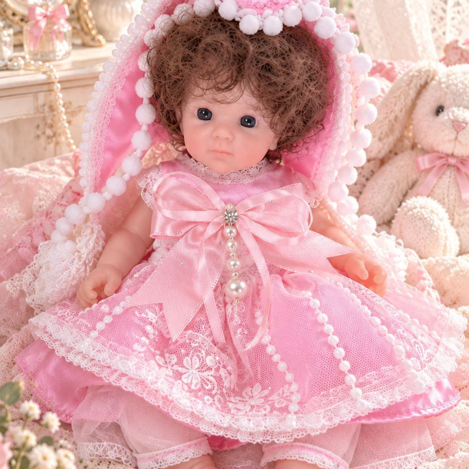 New 8 inch Full Silicone Body Reborn Doll, Changeable Clothes for Girls, Toy, Friend Gift for Kids