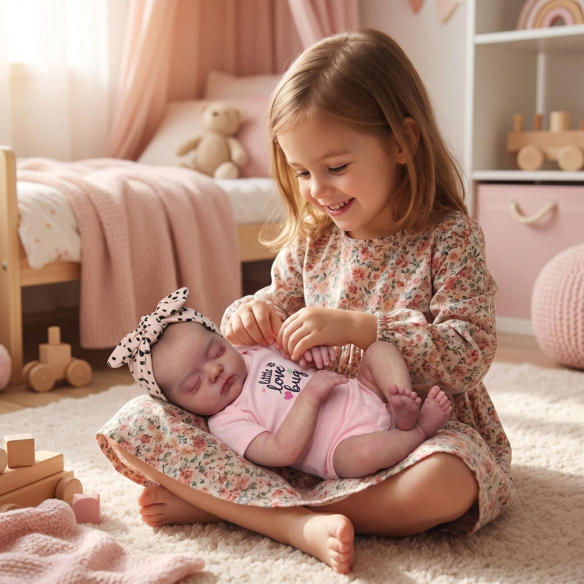 Realistische, 48 cm große, wiedergeborene Babypuppe mit weichem Stoffkörper und Vinyl-Gliedmaßen, perfektes Geschenk für Babypartys, Thanksgiving und alle saisonalen Feierlichkeiten