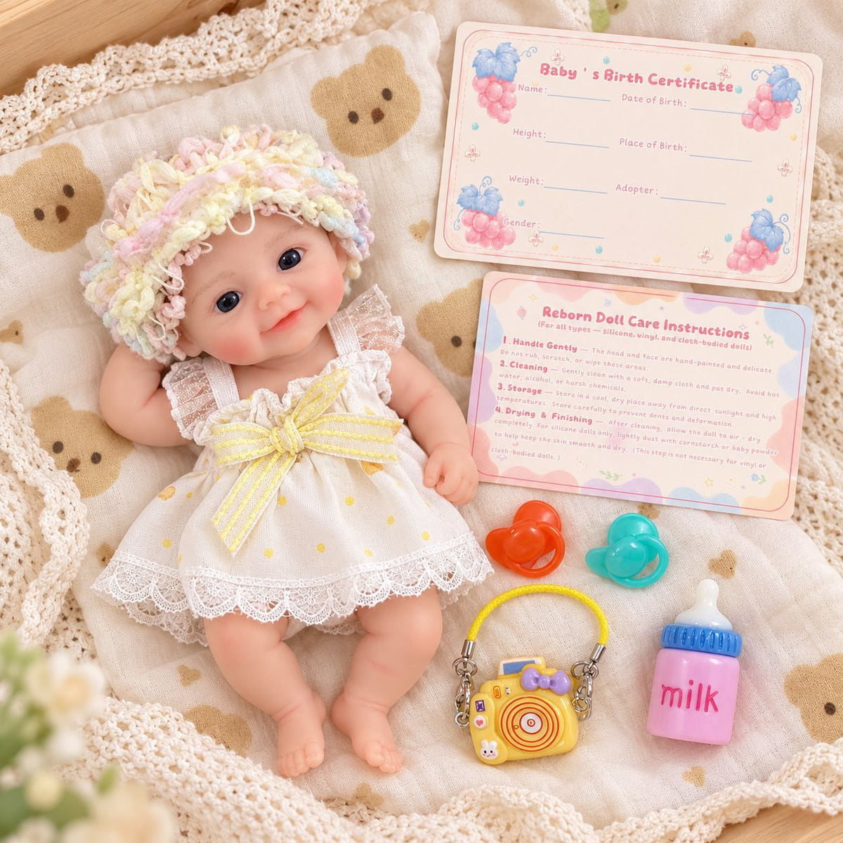 6 inch silicone reborn doll, available in various styles – a perfect seasonal gift for children