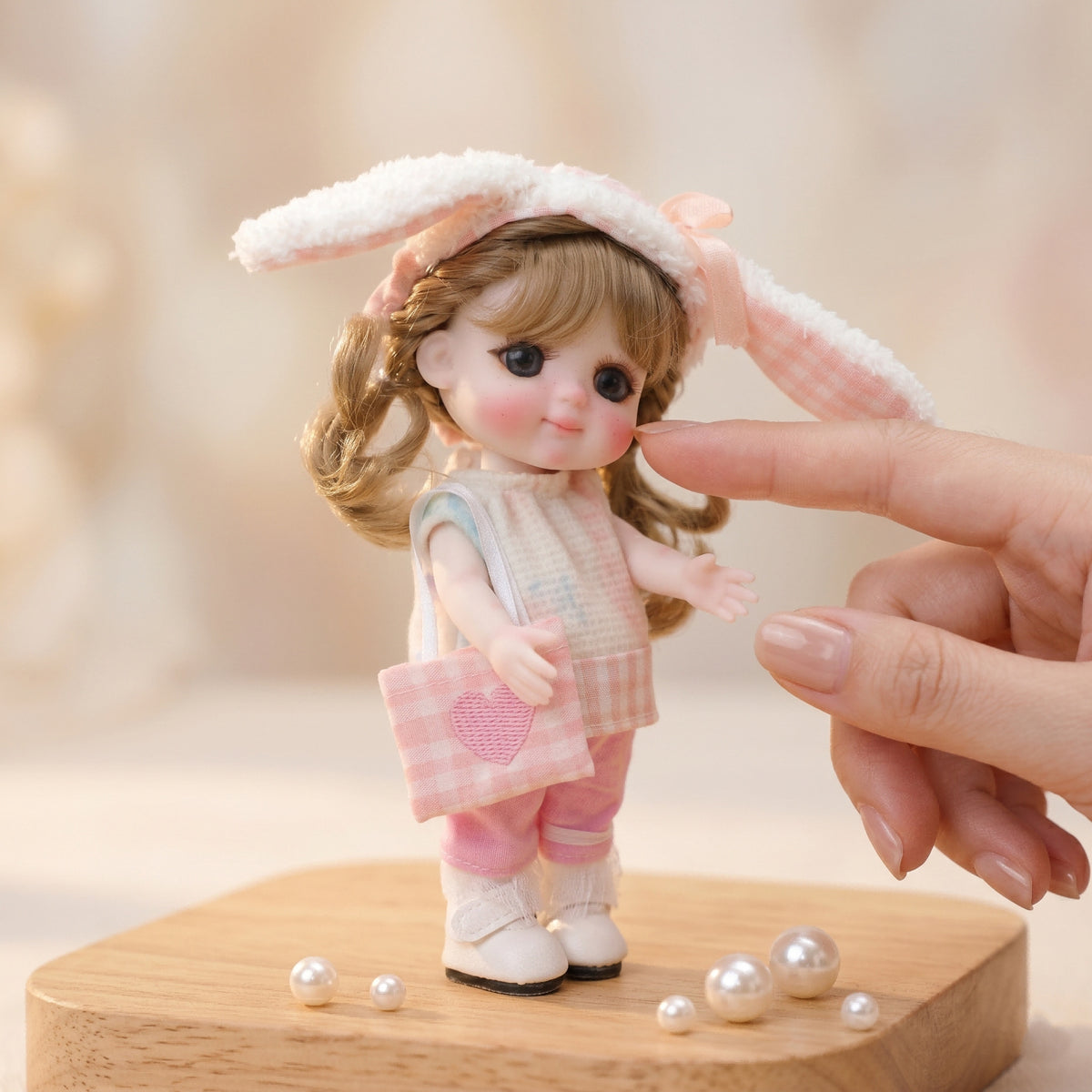 6-Zoll-Miniatur mit Vollkeramikkörper, handgefertigte Kleidung, Tischschmuck für Puppensammler