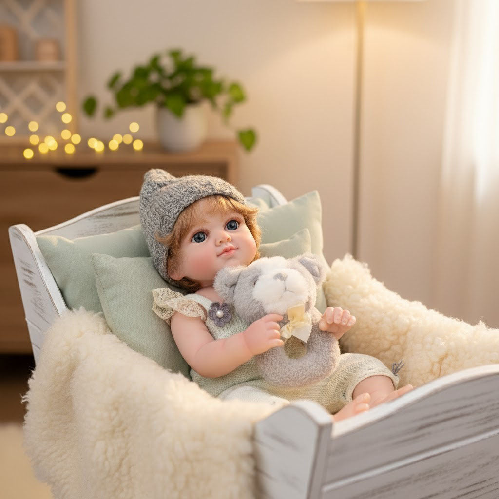 20-Zoll realistisches Reborn-Baby – 50 cm Ganzkörper-Vinylpuppe mit handbemalten Details und echtem Haar