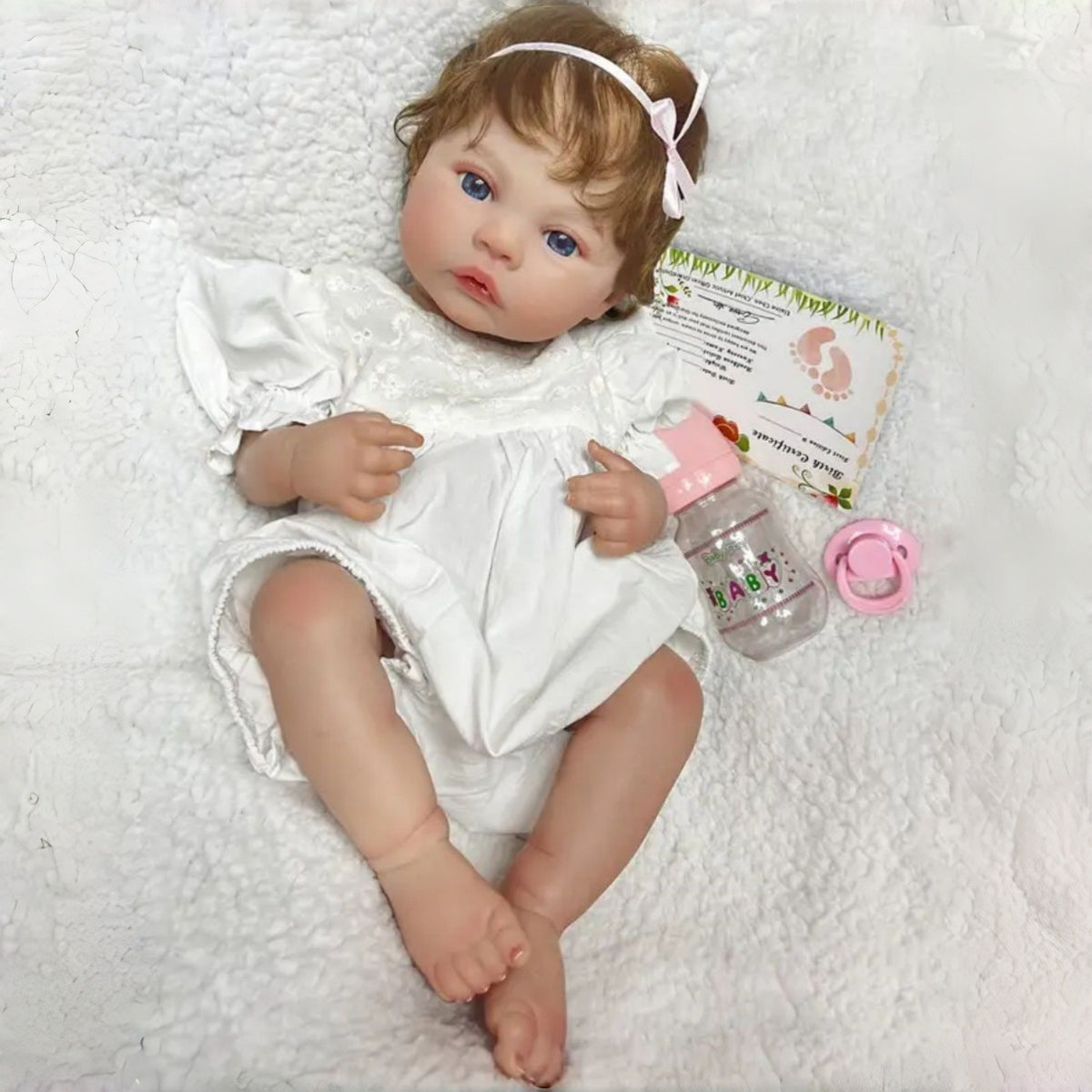 45 cm Simulations-Baby Ganz-Vinyl Reborn-Puppe Meadow 3D-Haut handbemalt