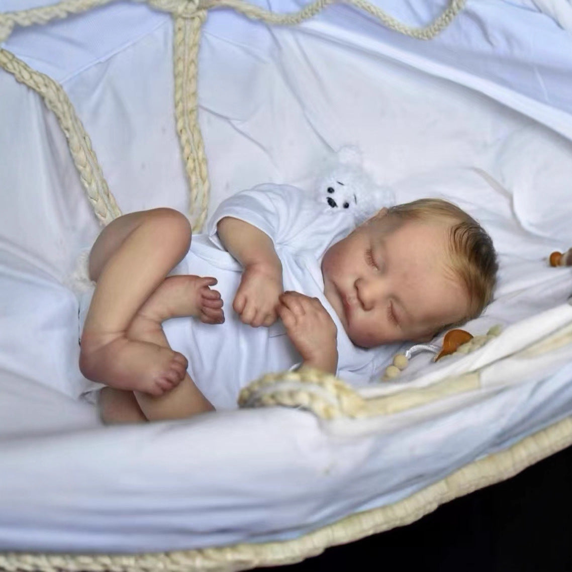 48 cm simulierte Baby-Reborn-Puppe aus Vollvinyl, 3D-Haut, Kindergeschenk