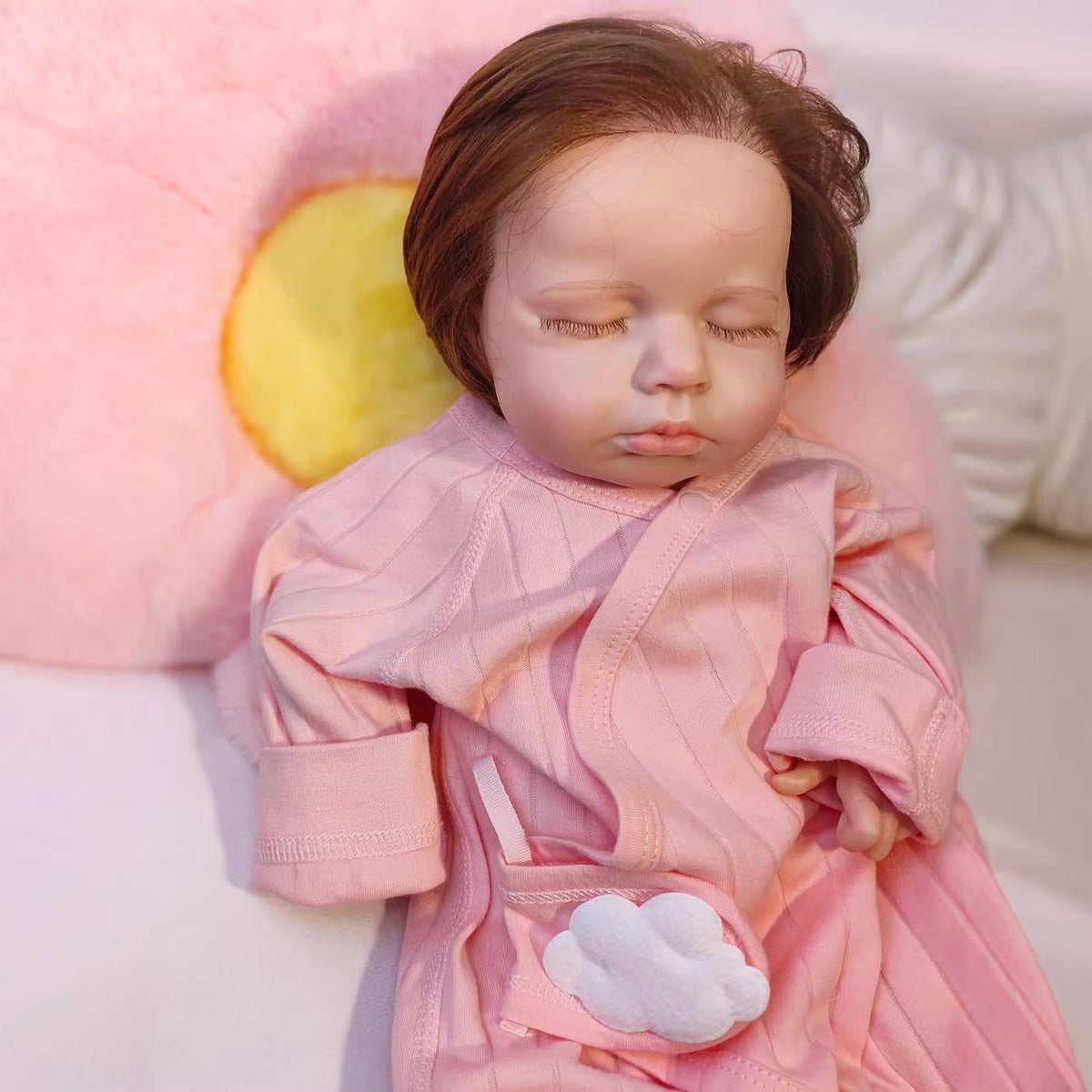 16 Zoll Reborn-Babypuppen mit komplettem Körper aus massivem Silikon, Kleinkind-Mädchen/Junge als Geschenk