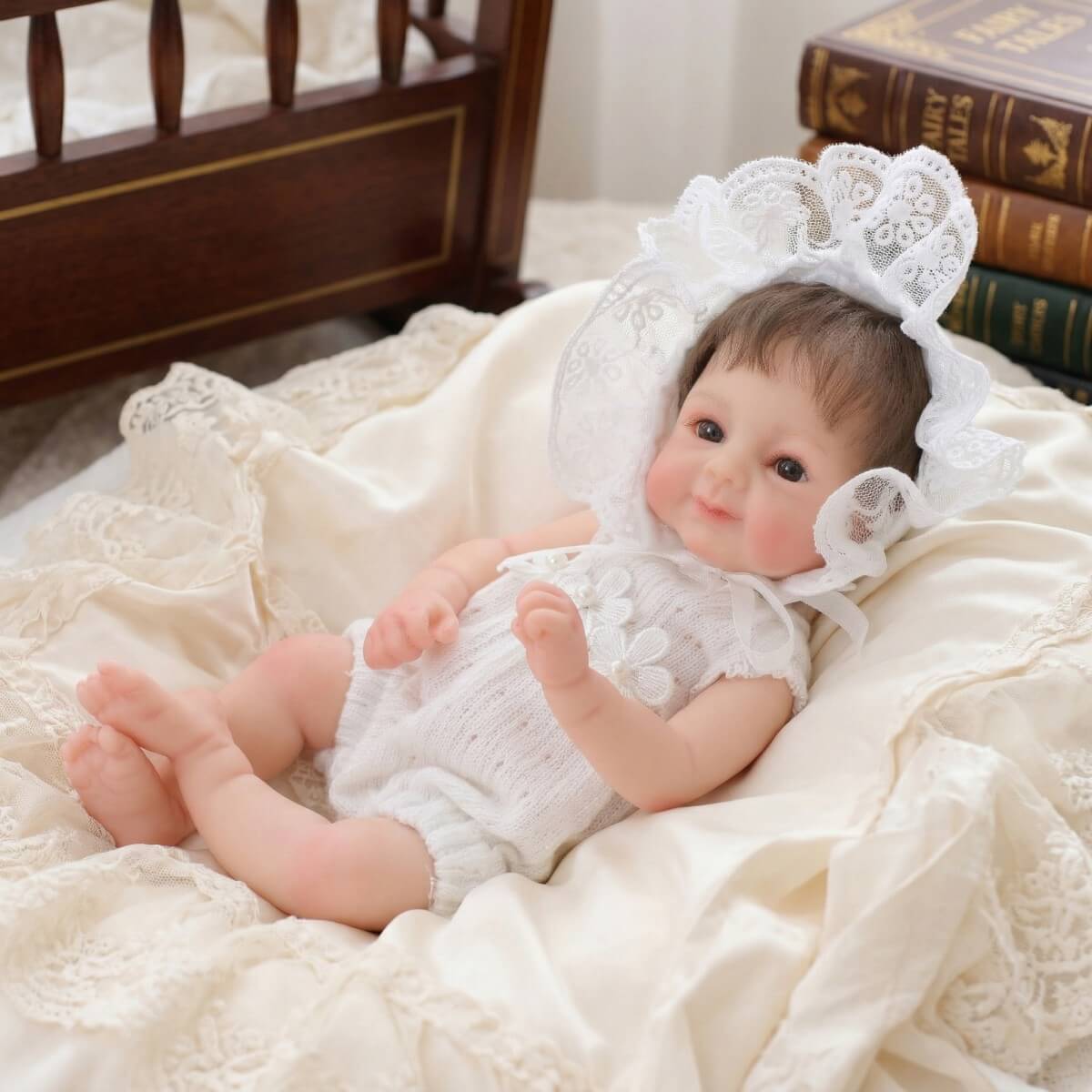 12-Zoll lebensechte Silikon-Reborn-Babypuppe, weicher Körper, 3D-Haut, Neugeborenen-Puppe für Kinder und Mädchen als Geburtstagsgeschenk