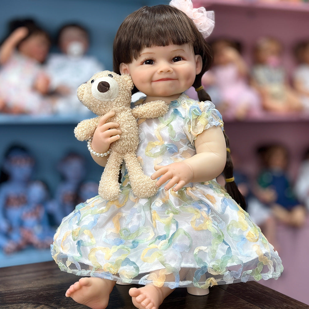 22-Zoll-Reborn-Puppe aus Vollvinyl, herzerwärmendes Geschenk für Geburtstage und festliche Anlässe
