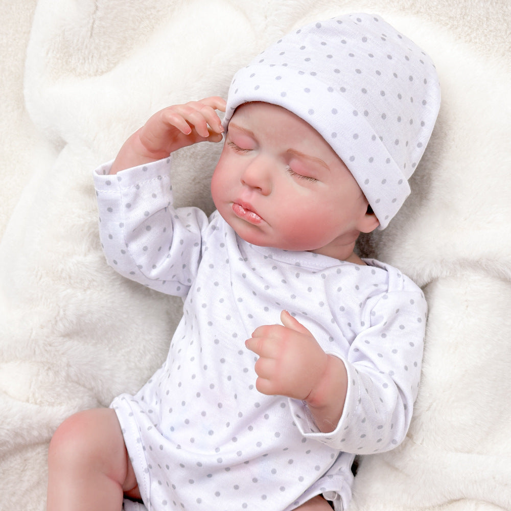 50 cm große, vollvinyl-schlafende Reborn-Babypuppe, handgefertigte realistische Details, wundervolles Weihnachtsgeschenk für alle Altersgruppen