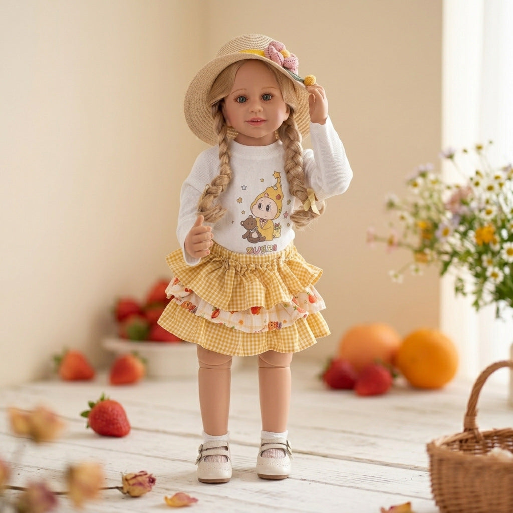 80 cm große Kleinkind-Puppe (2-3 Jahre), realistische und hochwertige BJD-Gelenkpuppe