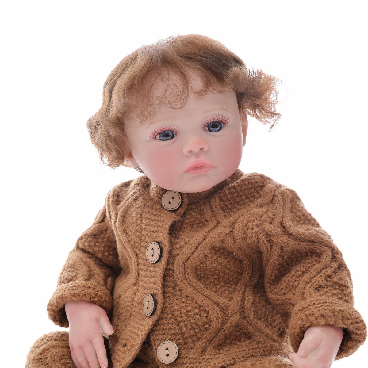 45 cm Reborn-Puppe mit implantierten Haaren, Baby-Simulation