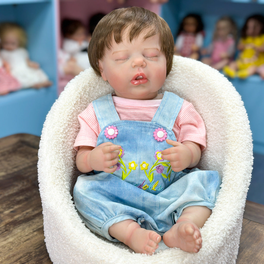 Wählen Sie ein besonderes Geburtstagsgeschenk: 50 cm große, vollvinyl-schlafende Babypuppe, authentisch wirkendes Spielzeug für Kinder