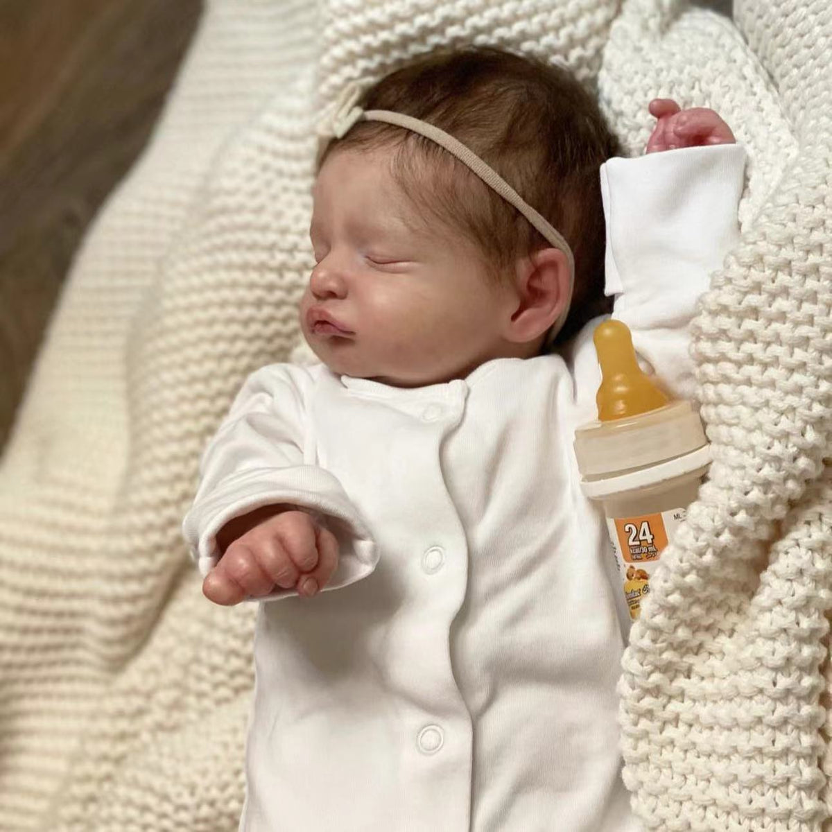 48 cm Reborn-Puppen mit Stoffkörper, weiche Neugeborenen-Babypuppen Spielzeug für Mädchen