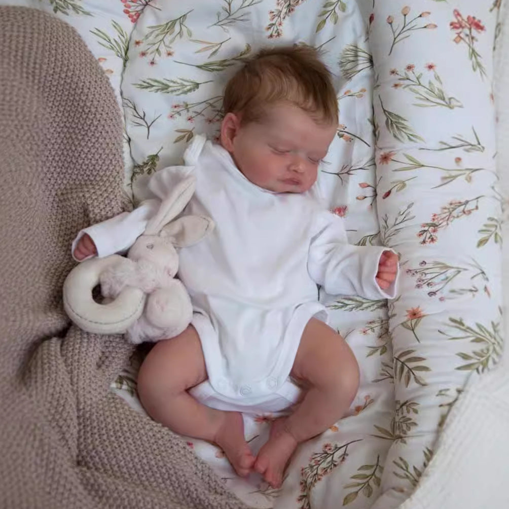19 Zoll Reborn-Puppen mit Stoffkörper, weich anfühlende neugeborene Babypuppen, Spielzeug für Mädchen, Reborn-Puppen