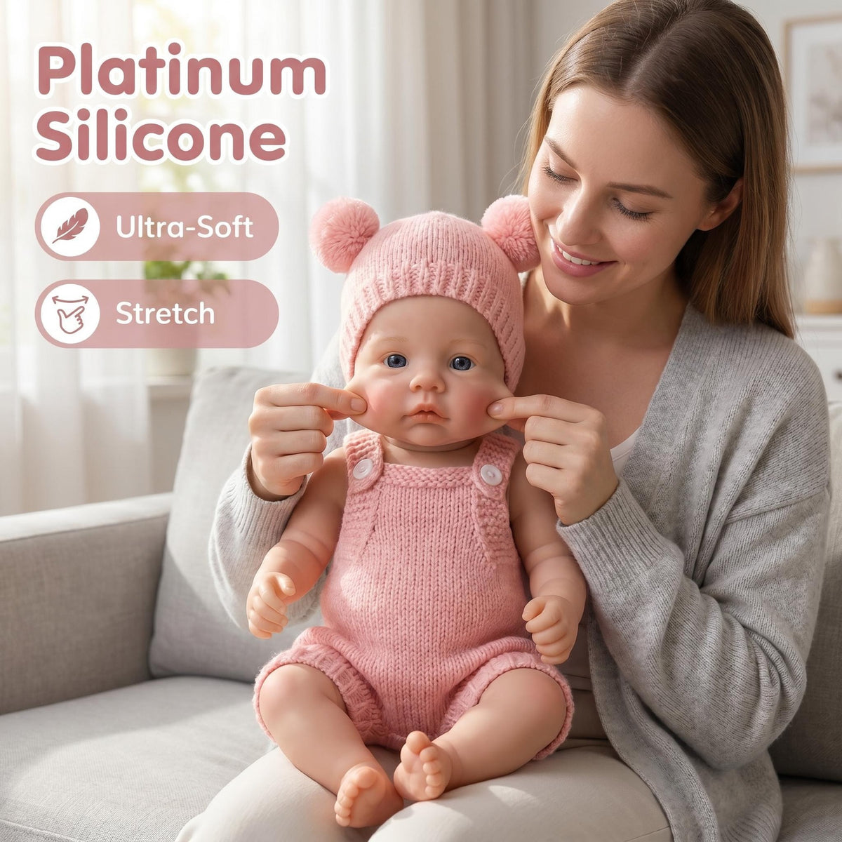 30 cm (12 Zoll) Reborn-Puppe aus Vollsilikon, realistisch und neugeboren, weiches Silikon für Babys, ein Geschenk für meinen Partner