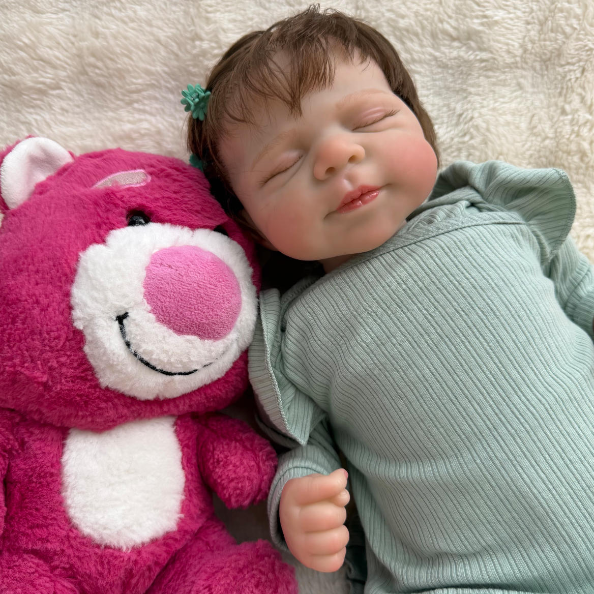 18-Zoll/45 cm Pascale Neugeborenes Reborn-Baby, lebensechte, weiche Kuschelpuppe, mehrschichtige Bemalung, 3D-Haut mit sichtbaren Adern
