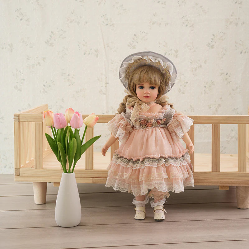 VINTAGE PORCELAIN DOLLS HAND-PAINTED PALACE COURT BISQUE DOLLS 18 INCH/45CM - Reborn Doll Australia