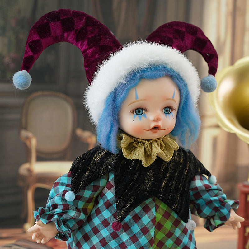 14-Inch/35cm Handcrafted Porcelain Clown Doll Halloween Baby Doll Gift - Reborn Doll Australia