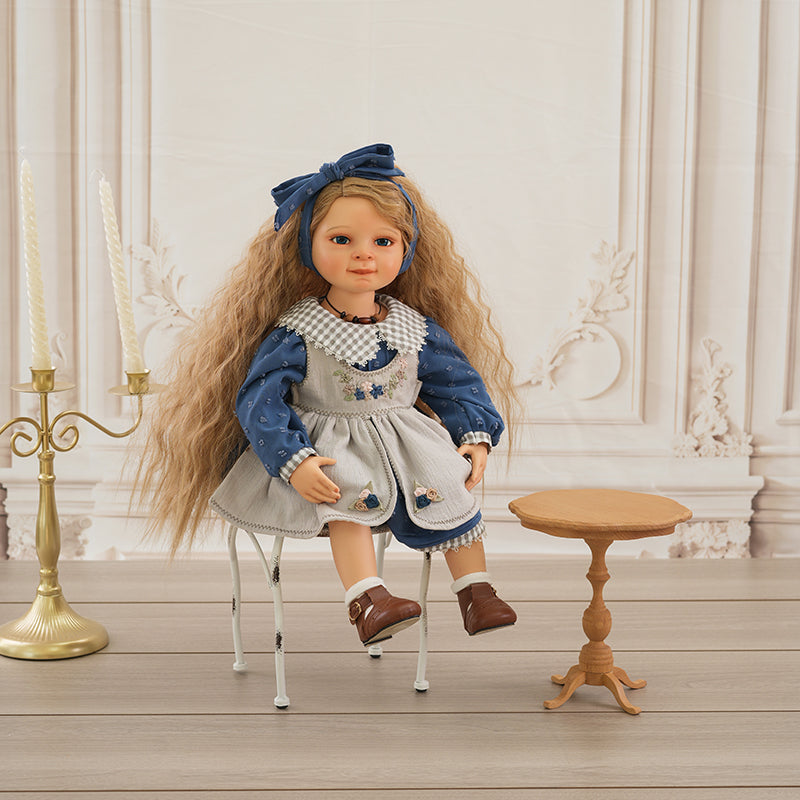 Hand-painted Porcelain Pastoral Doll Toy 22 Inch/55cm For Children Birthday Gifts - Reborn Doll Australia