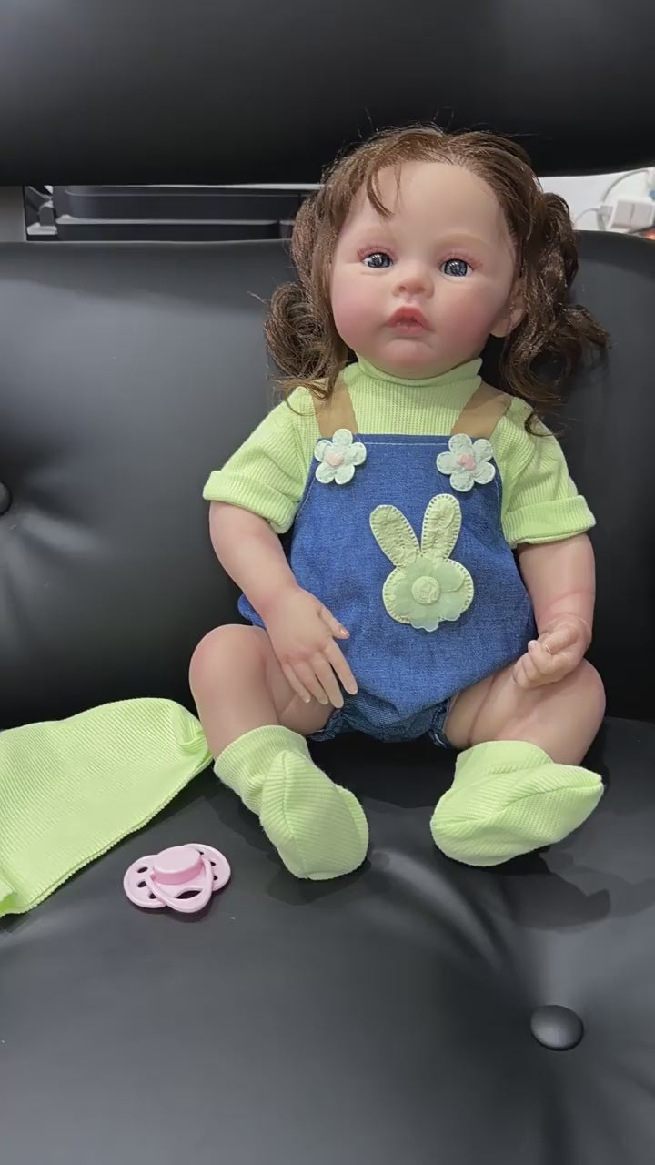 Lebensechte 46 cm Reborn-Puppe mit Ganzkörper-Vinyl, vielseitiger Spielgefährte für Kinder und erwachsene Liebhaber für festliche Anlässe