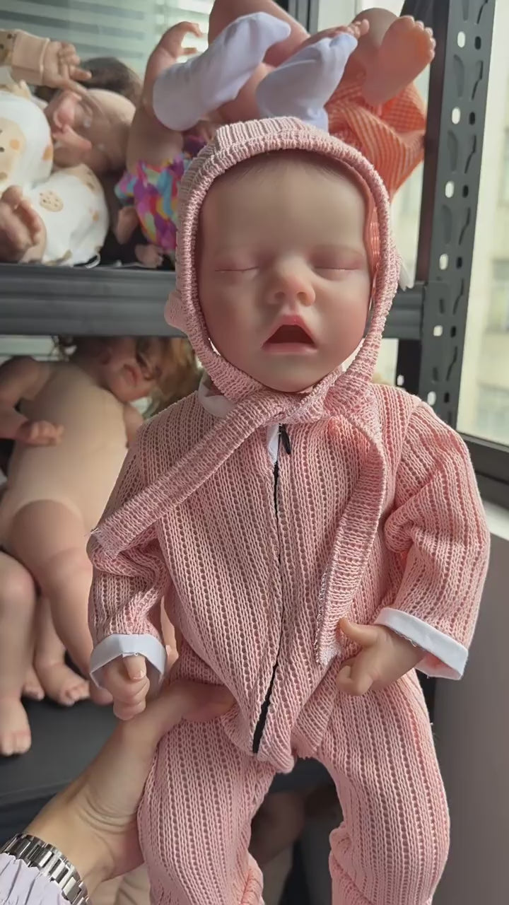 Weiche, realistische 18-Zoll-Babypuppe aus Vollvinyl, Begleiter für jedes Alter als Geschenk zu festlichen Anlässen