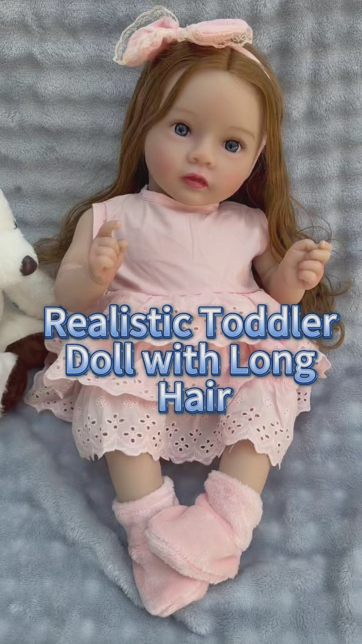 Weicher Kuschelpartner 53 cm mit Stoffkörper-Reborn-Puppe, wunderbares Geschenk für Geburtstage & gemütliche Freizeit