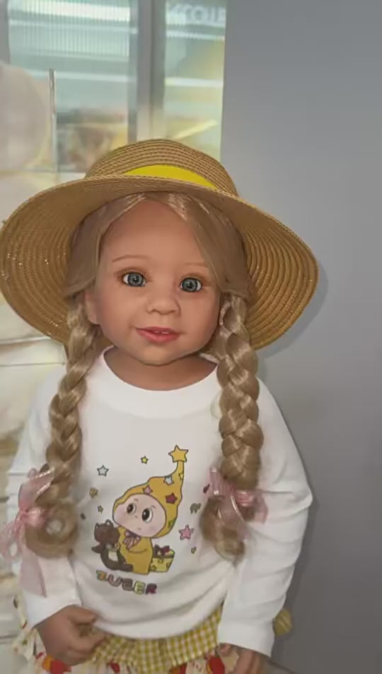 80 cm große Kleinkind-Puppe (2-3 Jahre), realistische und hochwertige BJD-Gelenkpuppe
