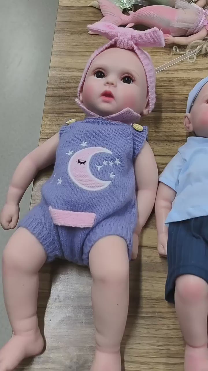 12-Zoll lebensechte Silikon-Reborn-Babypuppe, weicher Körper, 3D-Haut, Neugeborenen-Puppe für Kinder und Mädchen als Geburtstagsgeschenk