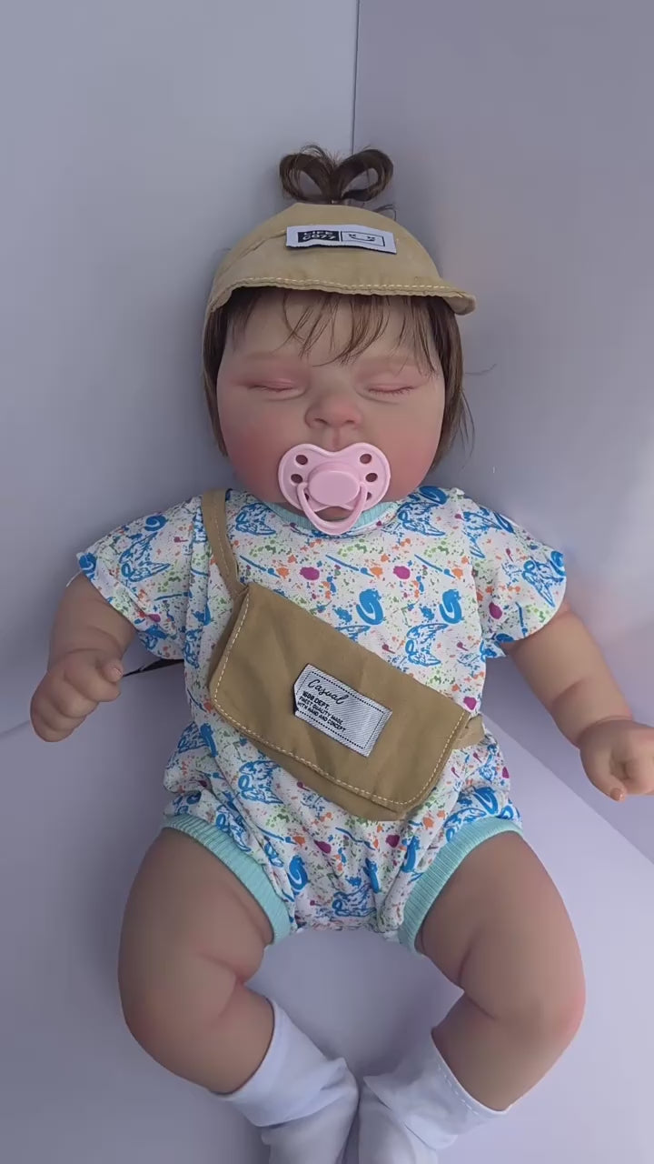 18-Zoll-Reborn-Puppe mit Stoffkörper, vielseitiges Erinnerungsstück für Kinder und erwachsene Puppensammler