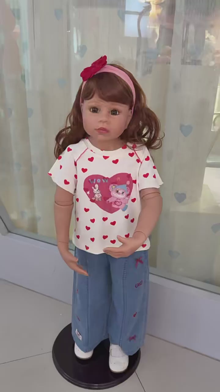 100 cm große 4-6-jährige Mädchenpuppe, hochrealistische BJD-Gelenkpuppe