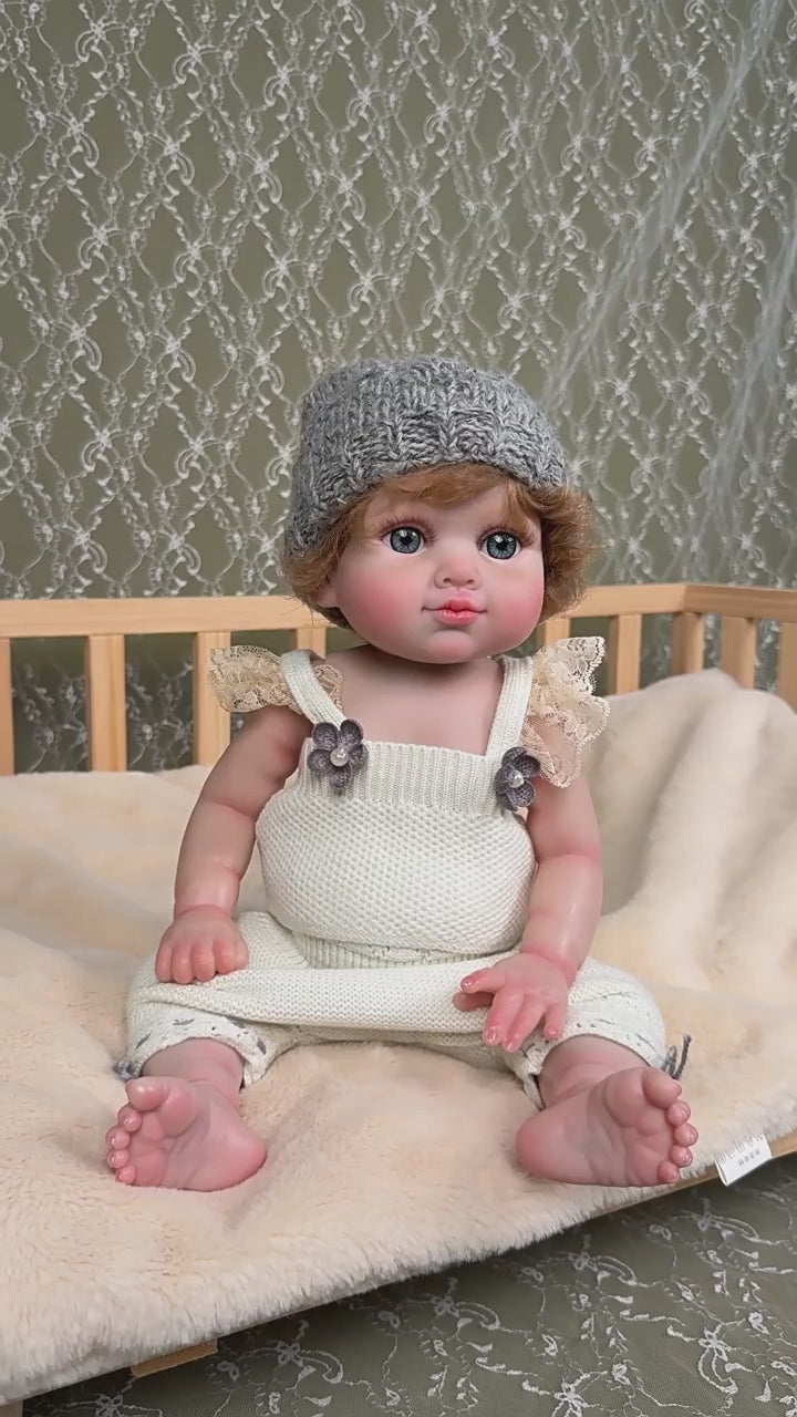 20-Zoll realistisches Reborn-Baby – 50 cm Ganzkörper-Vinylpuppe mit handbemalten Details und echtem Haar